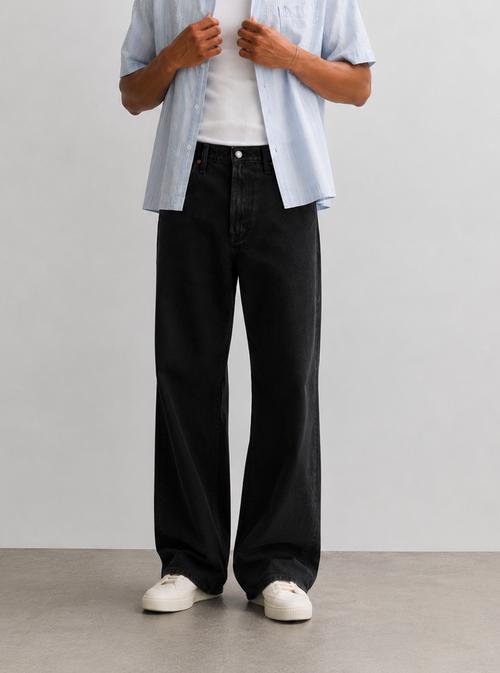 Tall Black Baggy Jeans
